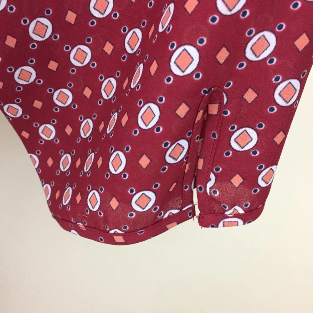 NWT NYDJ NOT YOUR DAUGHTERS JEANS Multi-Color 3/4 Perfect Blouse Shirt - Picture 8 of 11